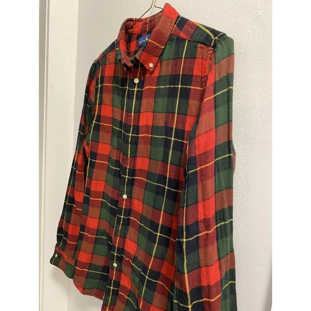 POLO RALPH LAUREN BOYS BUTTON UP FLANNEL XL 18-20 PERFECT CONDITION. NO FLAWS. - Picture 4 of 10